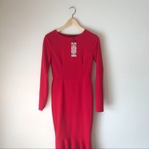 NWT Boohoo Red Maxi Dress